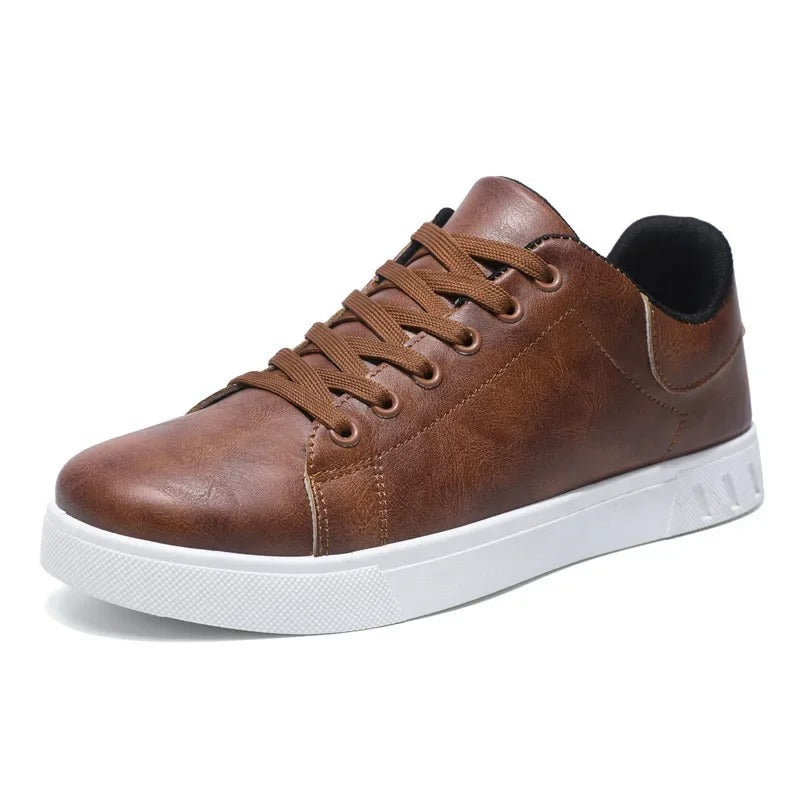 Men's Classic Leather-Look Sneaker Black