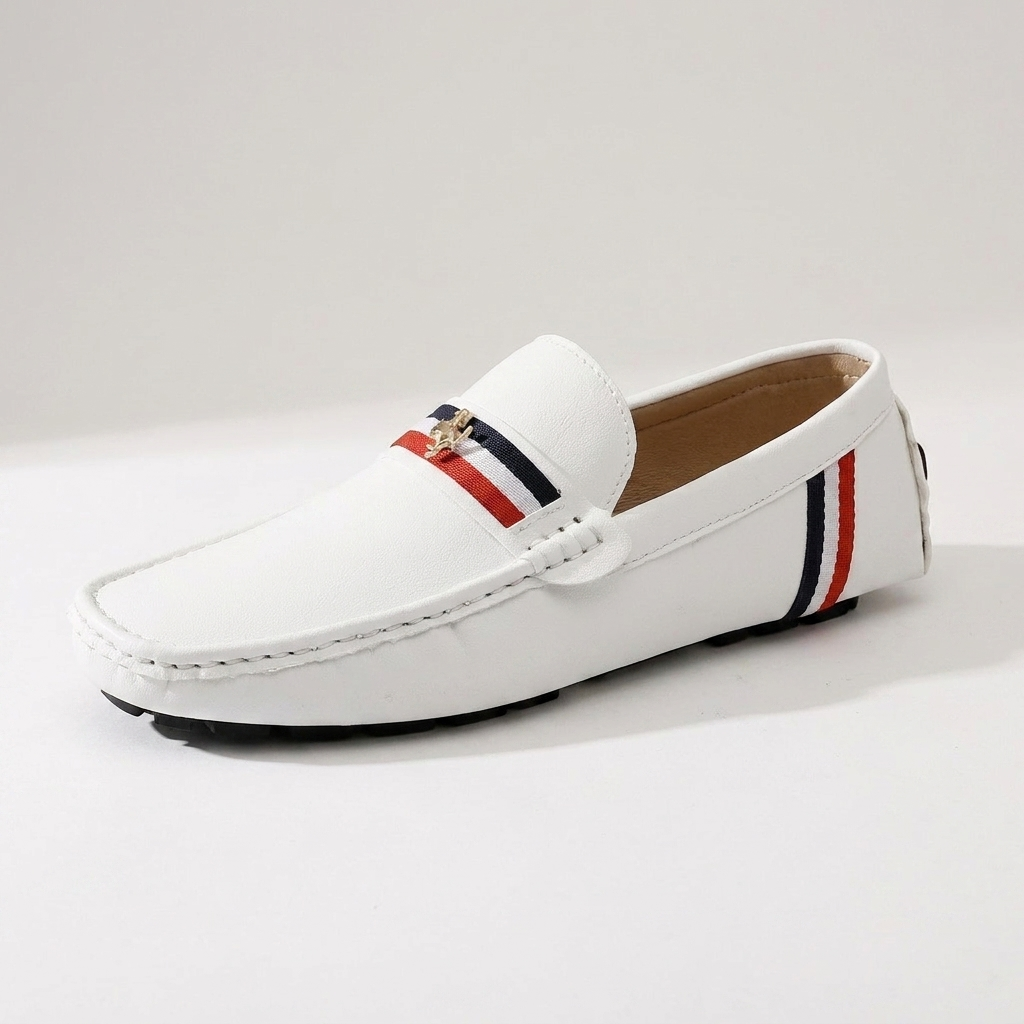 Comfortable Stripe Pattern Slip-On Loafers Men’s