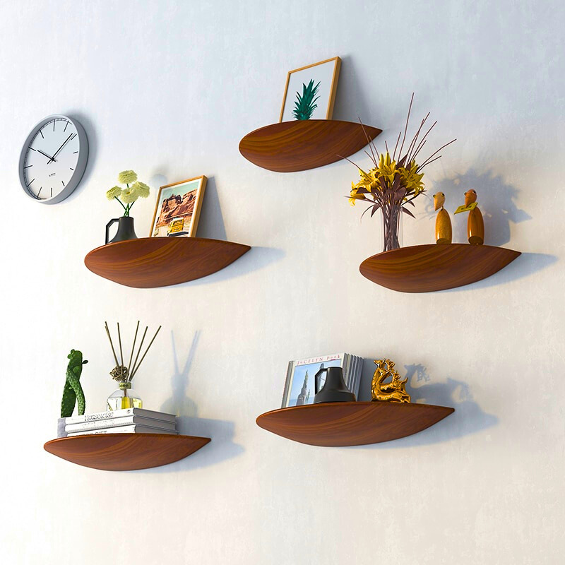 Vinthentic Semicircle Wood Wall Shelves