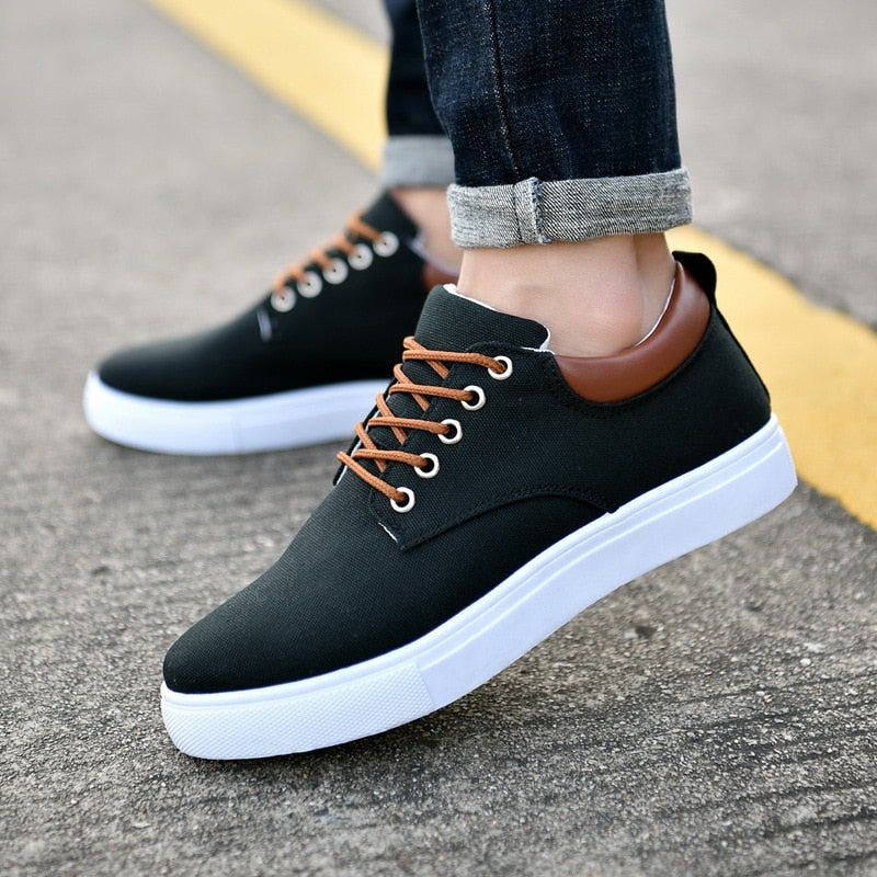 Men's Canvas Slip-On Sneakers Comfortable Trainers