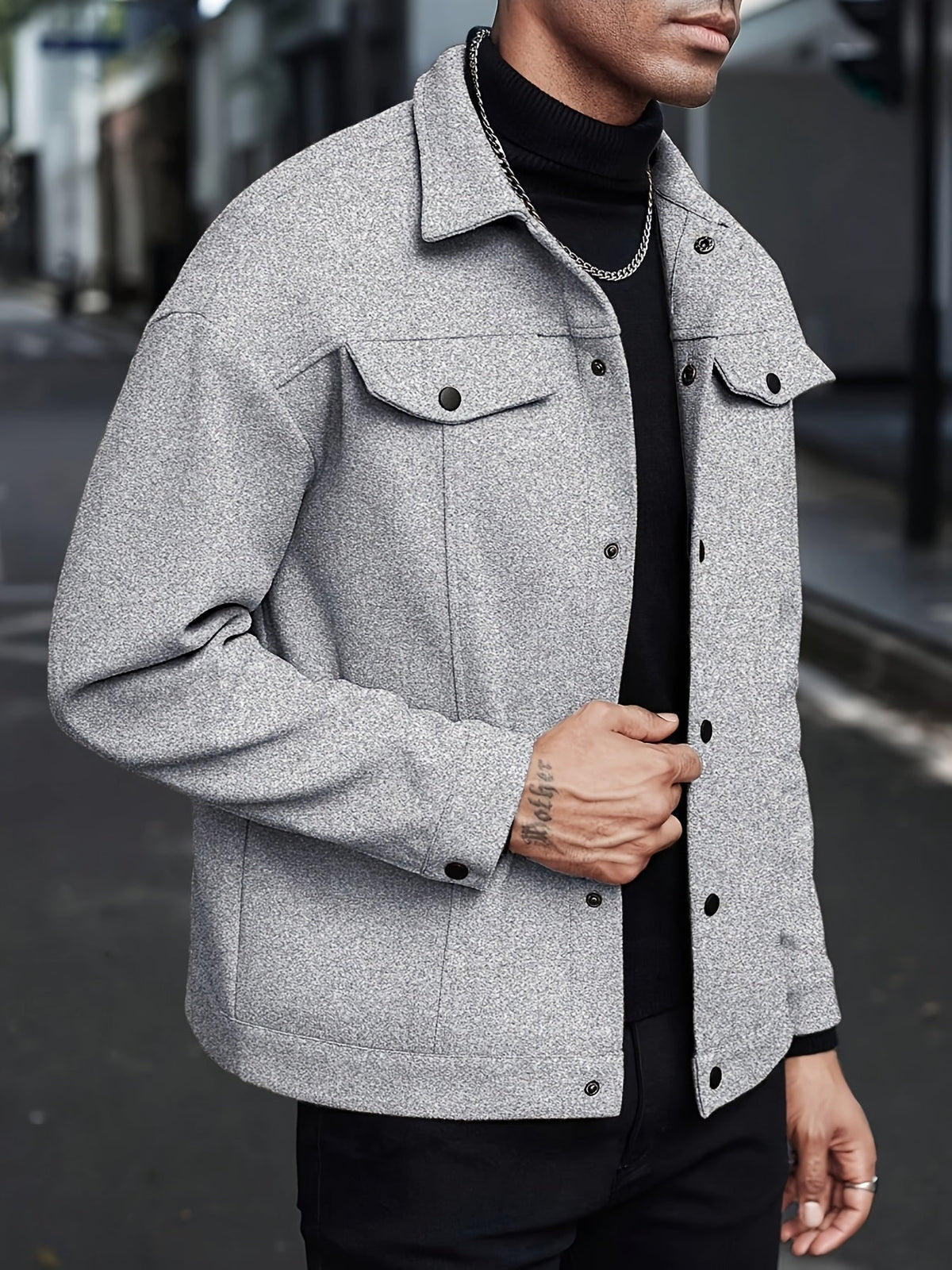 Men's transitional jacket designed for lightweight layering