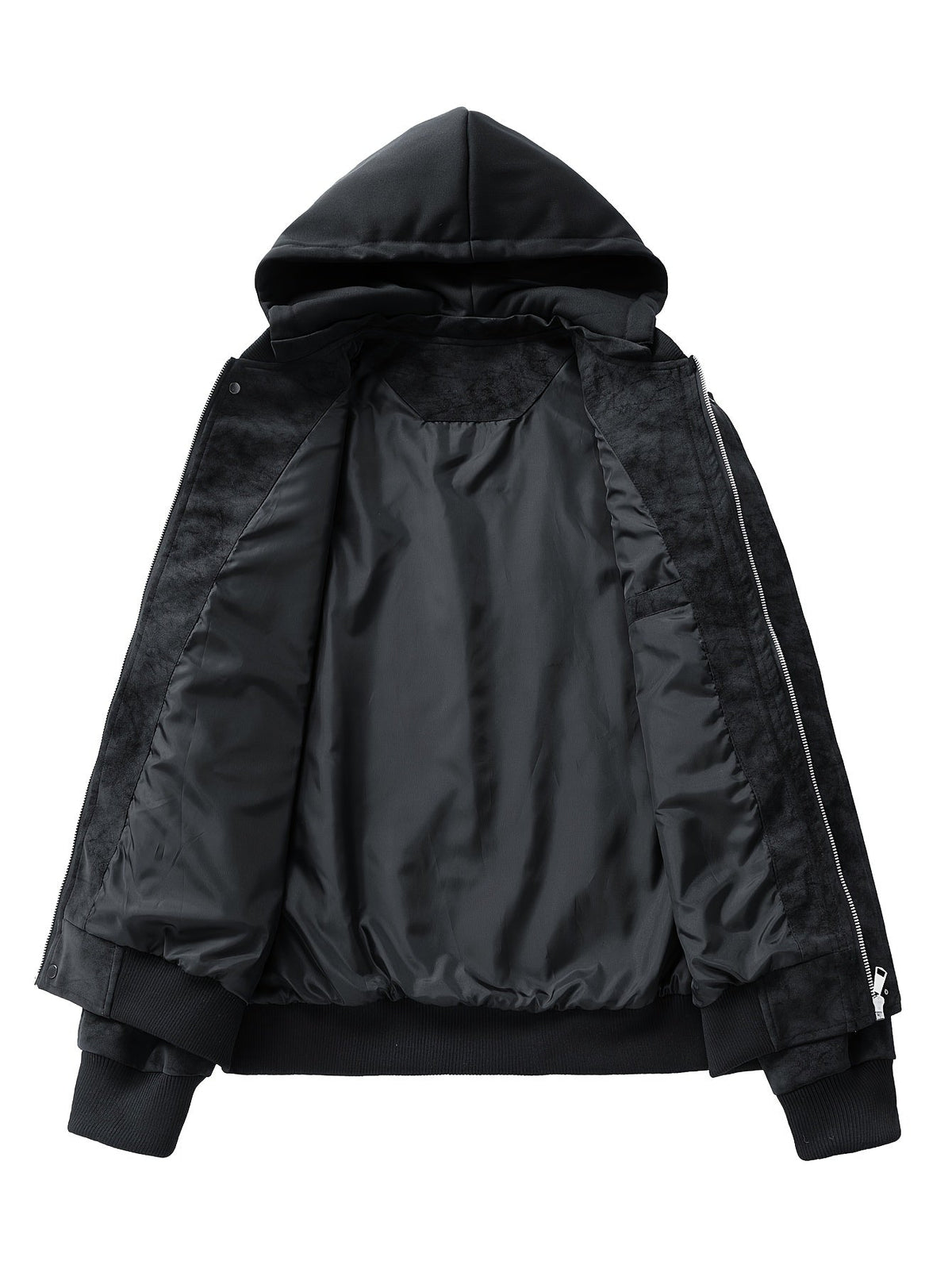 Sporty hooded jacket displayed in a casual style