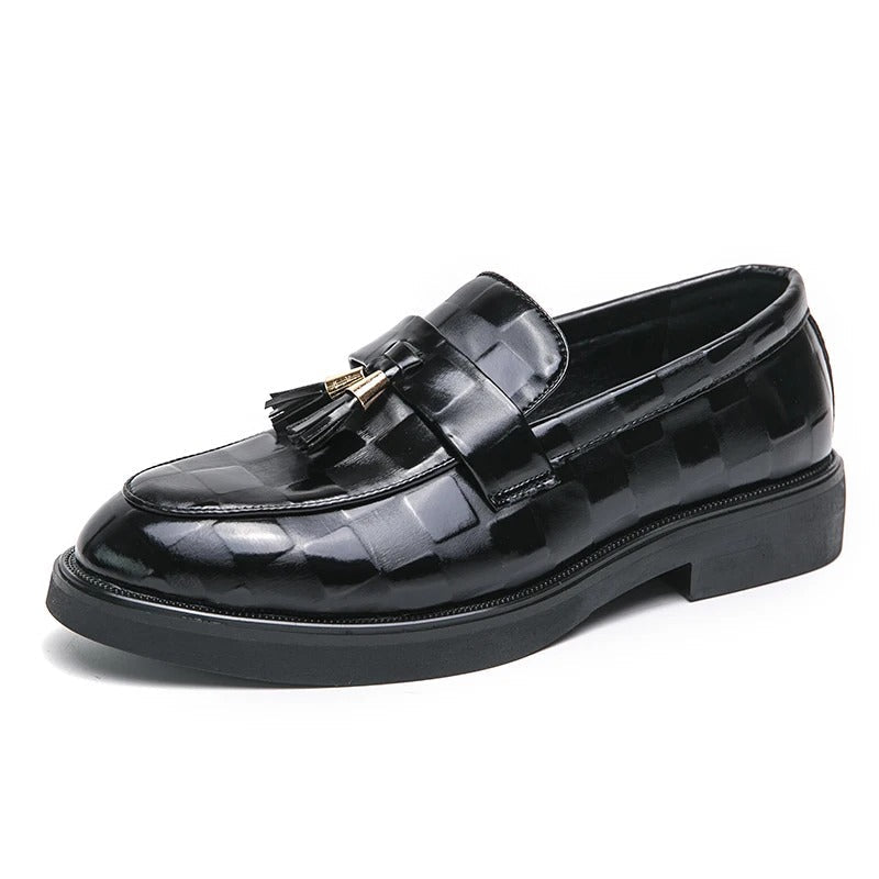 Men's Leather Formal Moccasins Black and Brown