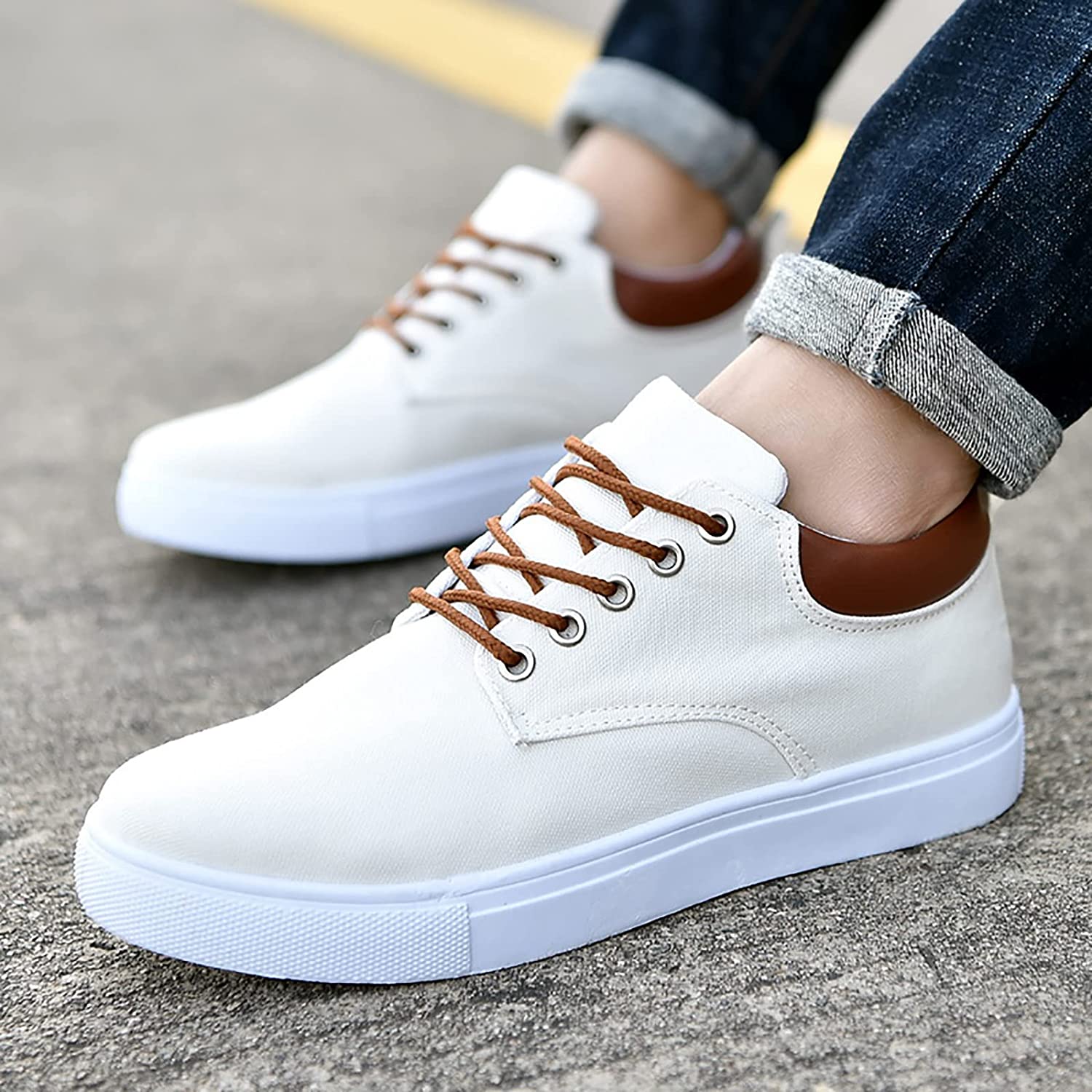 Men's Canvas Slip-On Sneakers Comfortable Trainers
