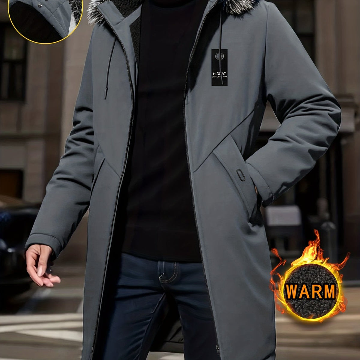 Warm Lined Hooded Parka