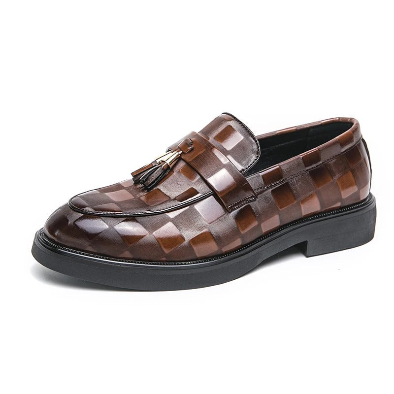 Men's Leather Formal Moccasins Black and Brown