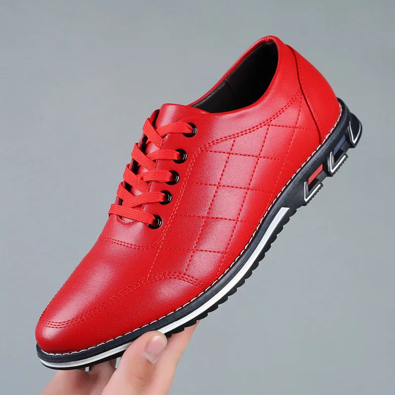 Side profile of lightweight men's dress shoes with a sleek design