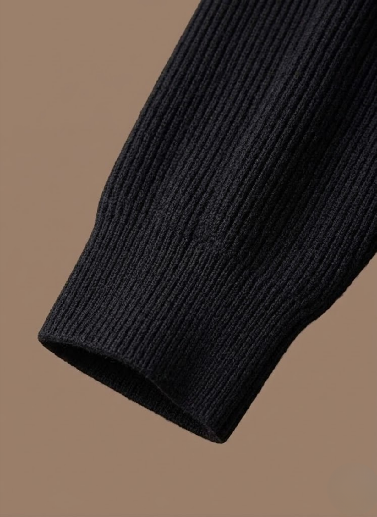 Full-length view of a relaxed fit men's cardigan