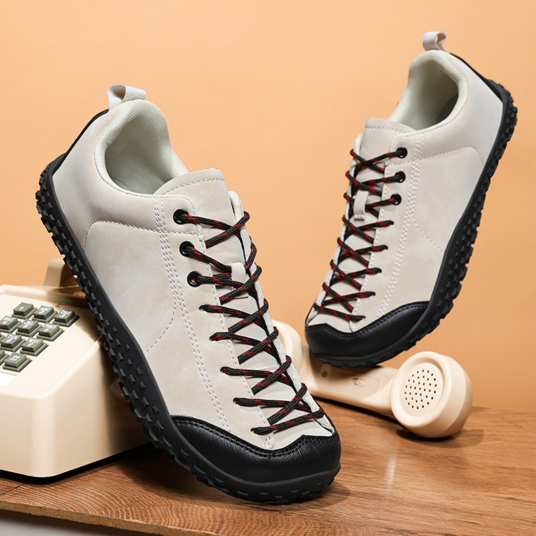 Men's barefoot hiking shoes with a wide toe box for comfortable trail walking