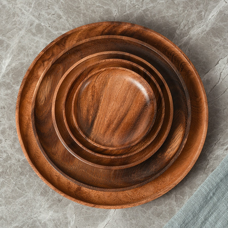 Vinthentic SakuraWood Japanese 5pcs Plate Set