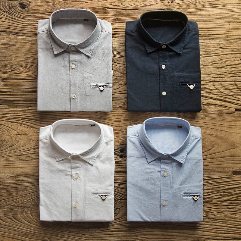 Vinthentic Men's Business Casual Button-up Shirt