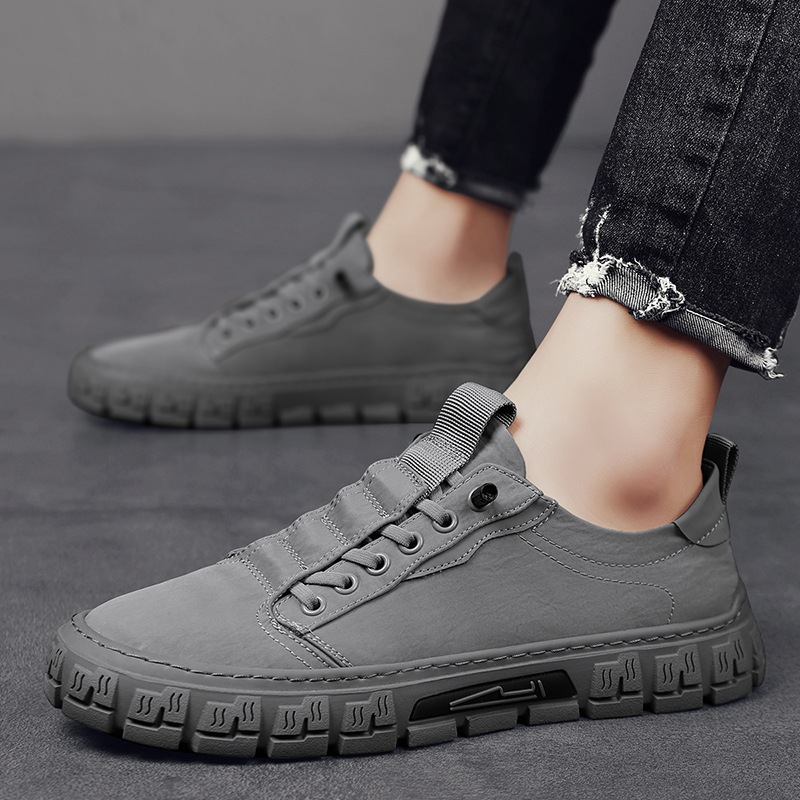 Top view of casual sneakers showing the lace-up design