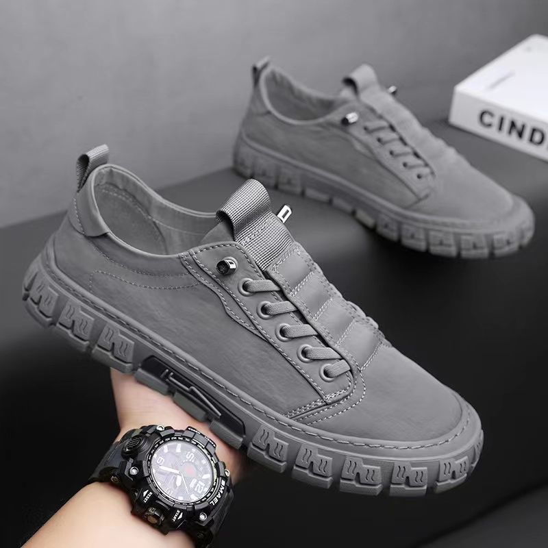 Suede-like canvas sneakers displayed as a matching pair