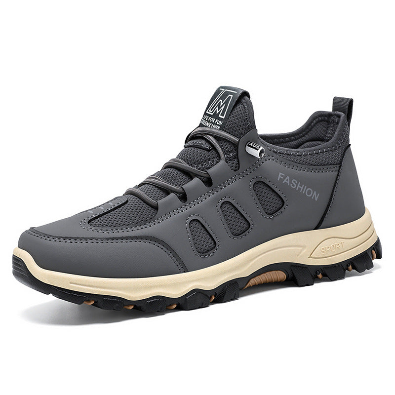 Men's Lightweight Mesh Trail Sneakers With Grip Sole