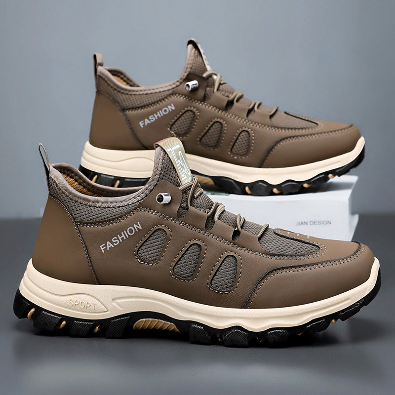 Men's lightweight mesh trail sneakers shown from the side