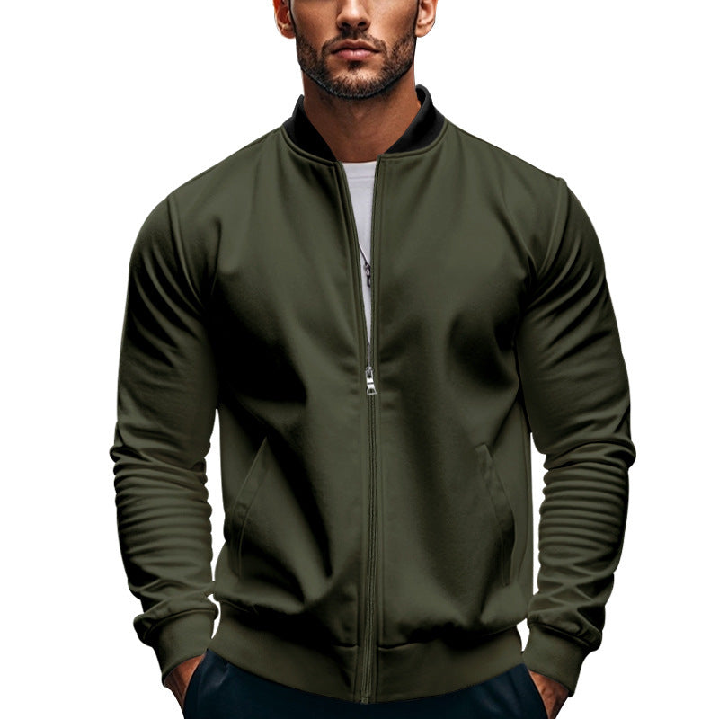 Men's slim bomber jacket presented as versatile casual outerwear