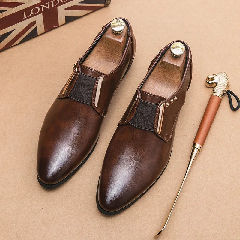 Laurent Degas Leather Monk Strap Dress Shoes