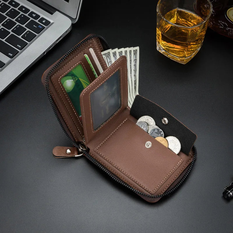 Vinthentic Vintage Leather Zip Wallet