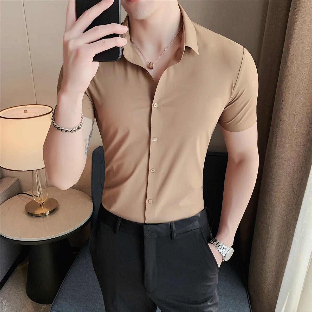 Henri Valliere Men's Short-Sleeve Shirt