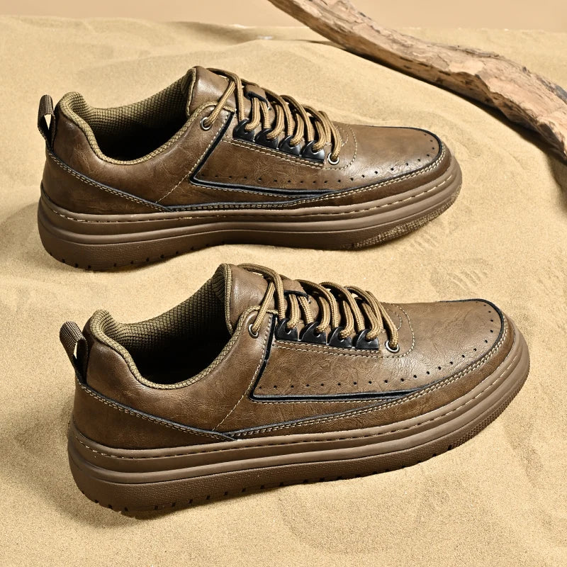 Agostino Carracci Genuine Leather Sneakers