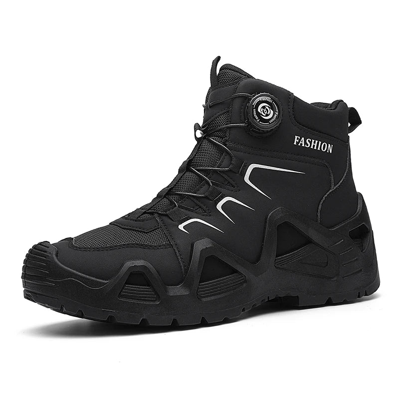 Étienne Men’s Black Motorcycle Ankle Boots