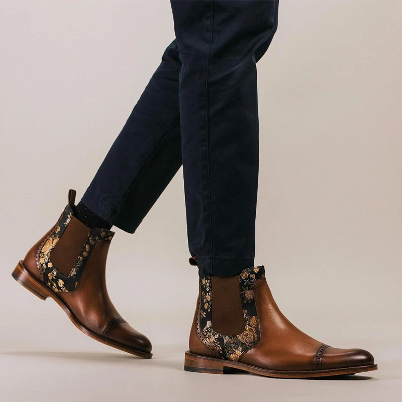 Pietro Bramante Embroidered Chelsea Boots
