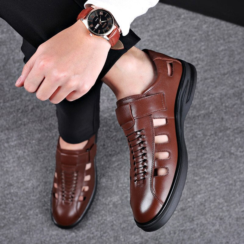 Vinthentic Maverick Men's Leather Sandals