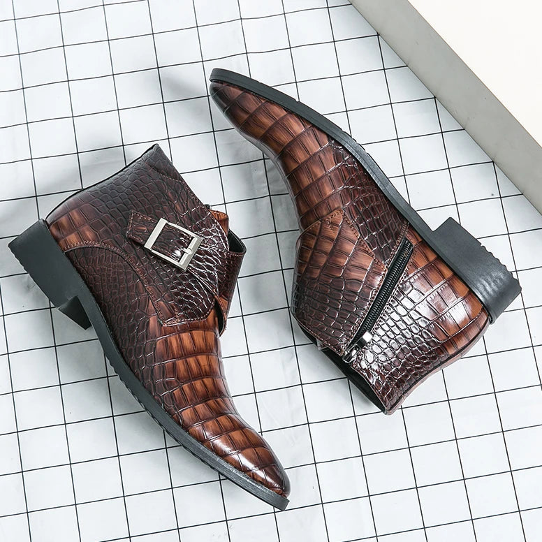 Marius Baudin Leather Buckle Boots