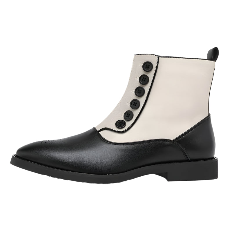 Raffaele Modigliani Elegant Two-Tone Spectator Ankle Boots
