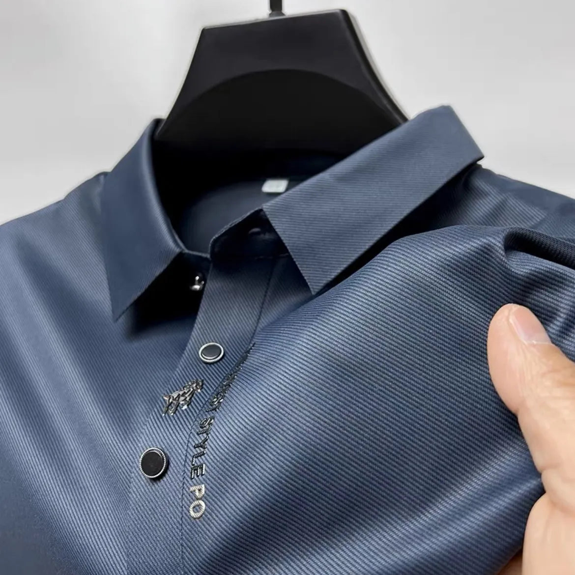 Barcciano Premium Silk Long Sleeve Polo