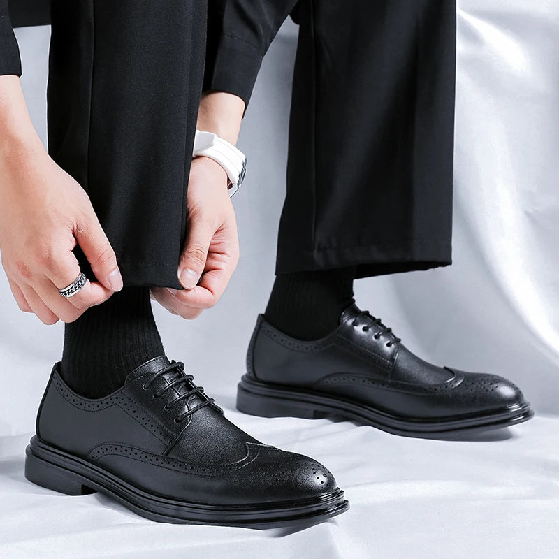 Fra Angelico Leather Wingtip Shoes