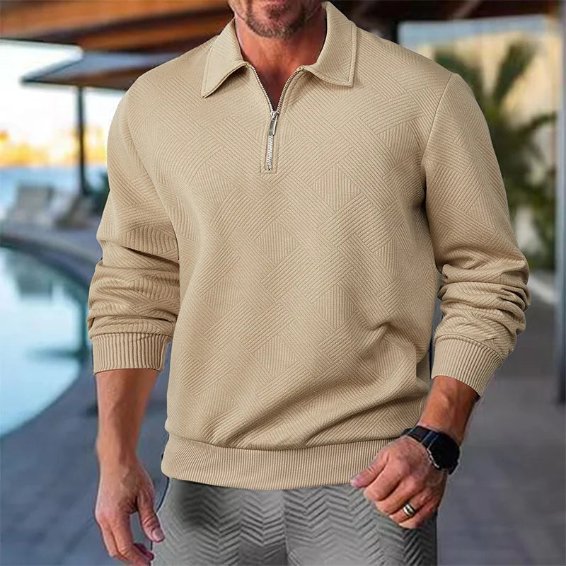 Max Vero Long Sleeve Zip Polo Shirt