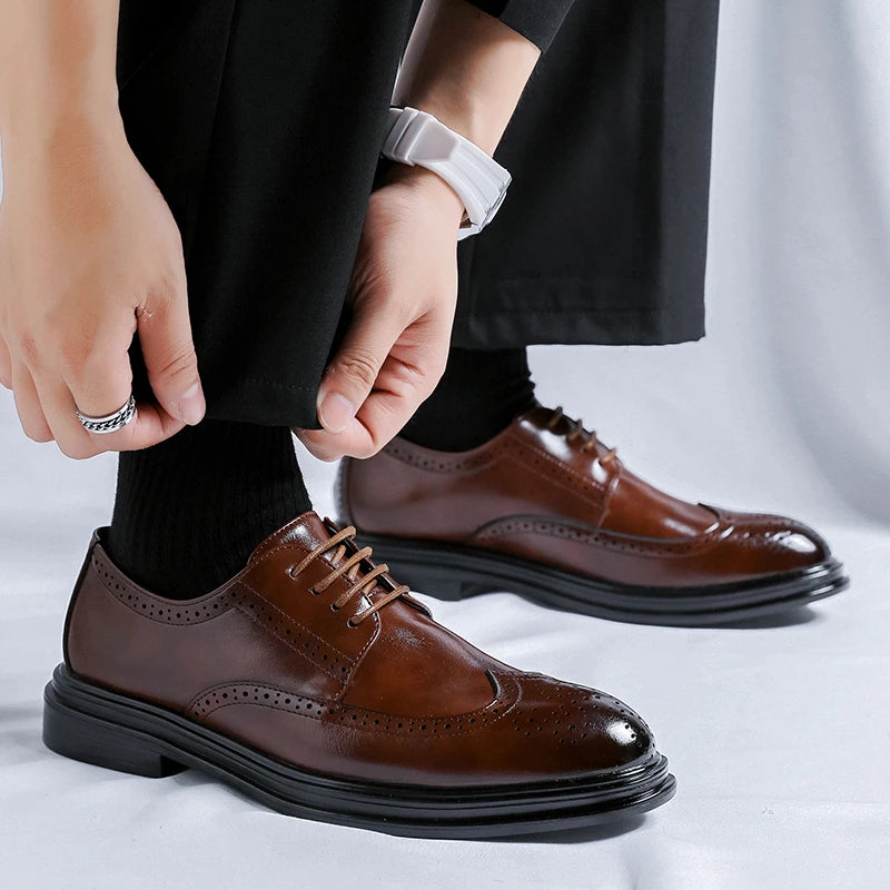 Fra Angelico Leather Wingtip Shoes