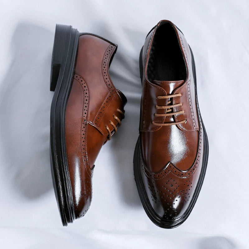 Fra Angelico Leather Wingtip Shoes