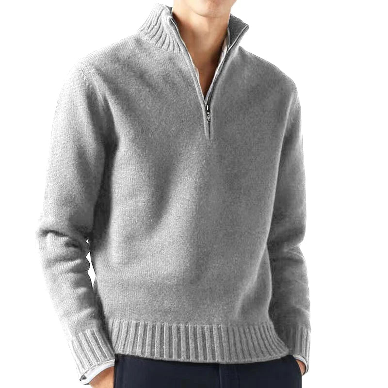 Leo Gatti Men’s Half Zip Turtleneck Knit Sweater