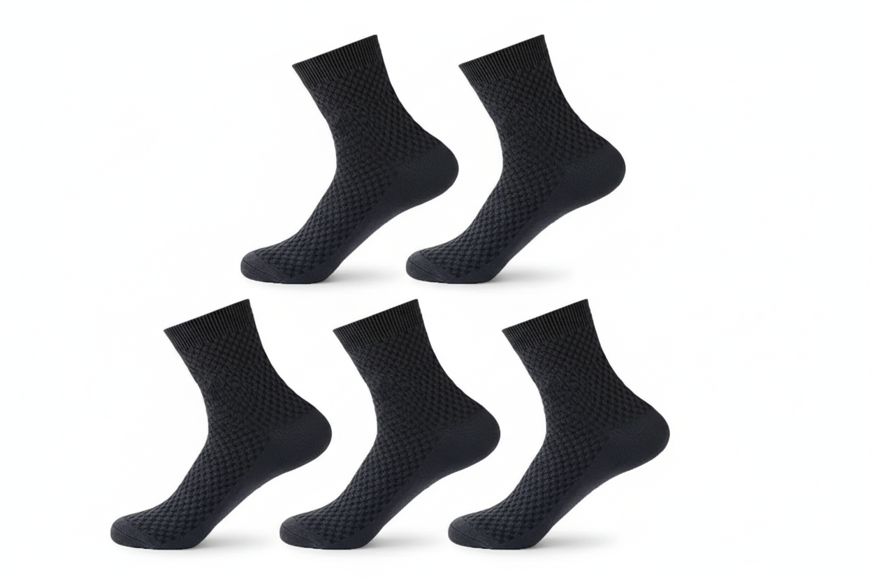 5 Pairs Bamboo Fabric Middle Socks