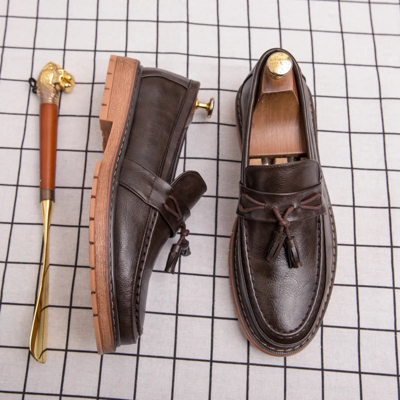 Dorian Cassavetti Men’s Casual Tassel Loafers