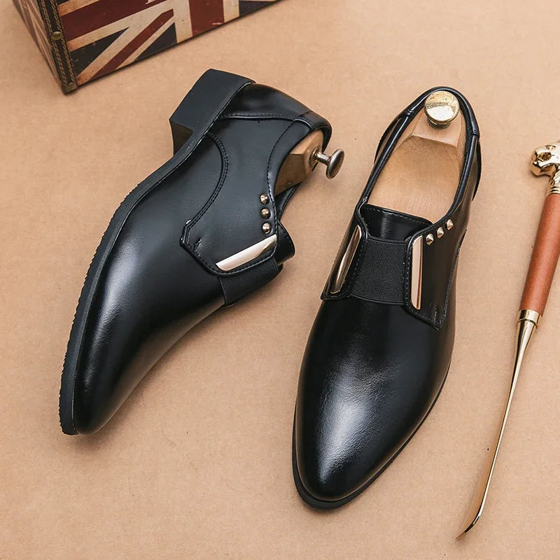 Laurent Degas Leather Monk Strap Dress Shoes