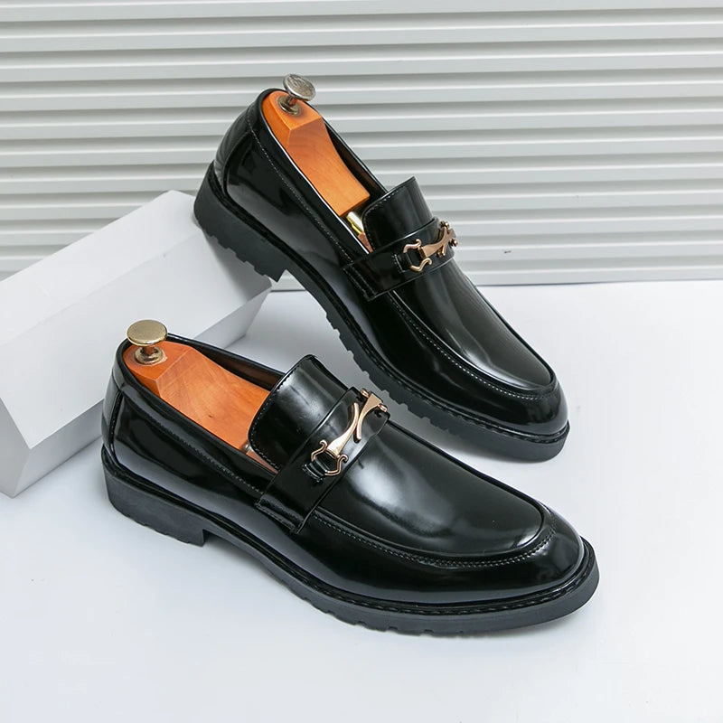 Lucio Morandi Classic Monk Strap Leather Loafers