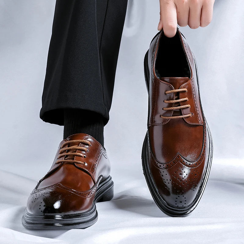 Fra Angelico Leather Wingtip Shoes