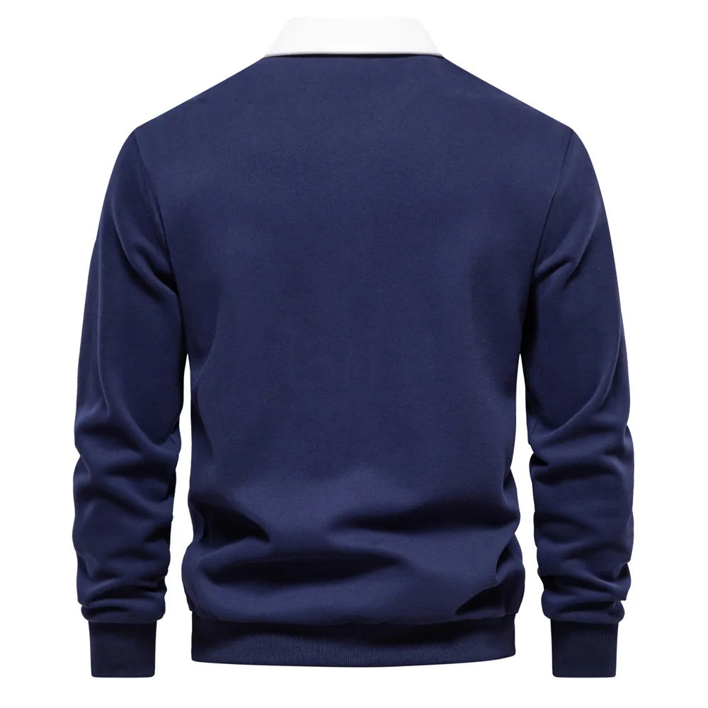 Matteo Sala Men Polo Collar Sweater Long Sleeve