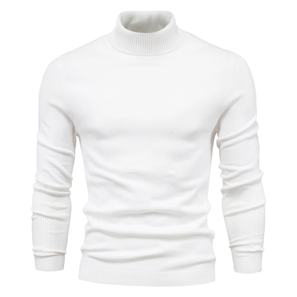 Alessio Moro Men Slim Fit Turtleneck Sweater Warm Winter Knit Pullover
