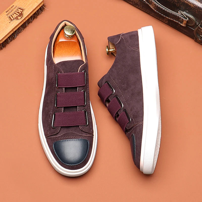 Sergio Amato Slip-on Suede Sneakers