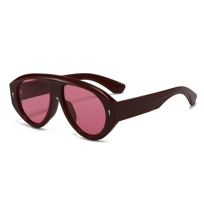 Retro Pilot Sunglasses – Tortoiseshell Frame Blue Lens UV400