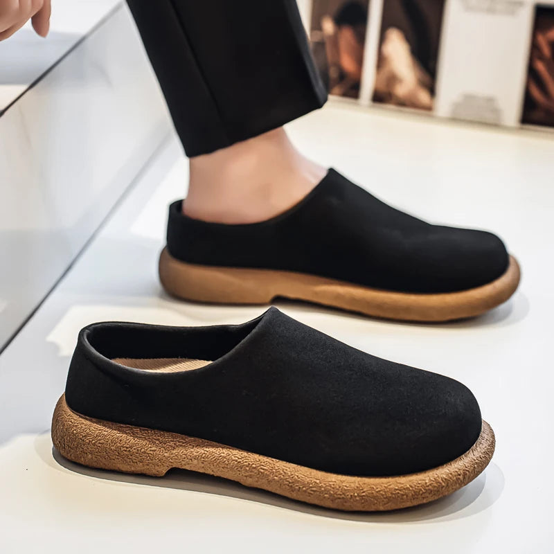 Lucien Bellucci Men’s Suede Mule Loafers