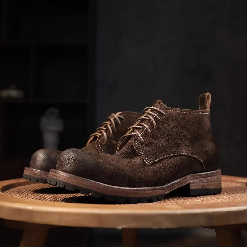 Armand Men’s Vintage Leather Motorcycle Boots