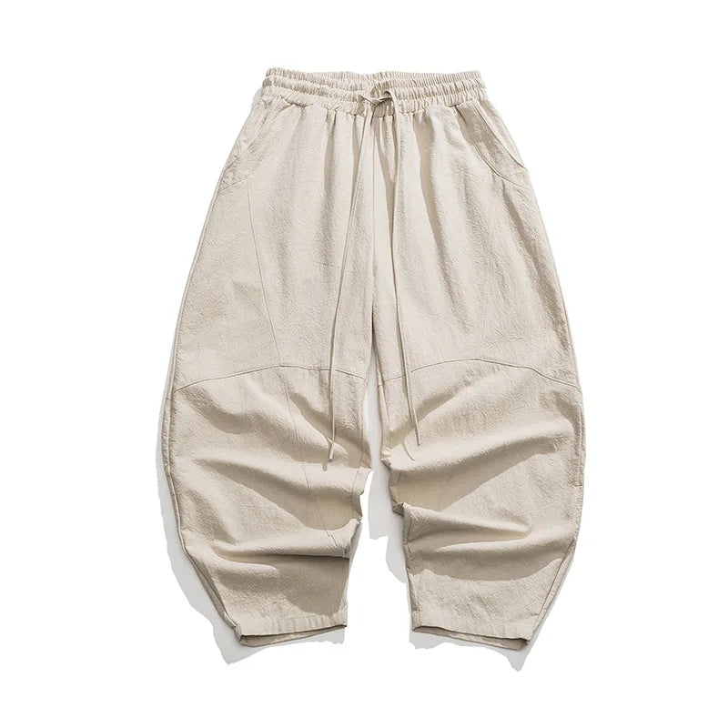 Alex Marin Men’s Loose Linen Harem Pants