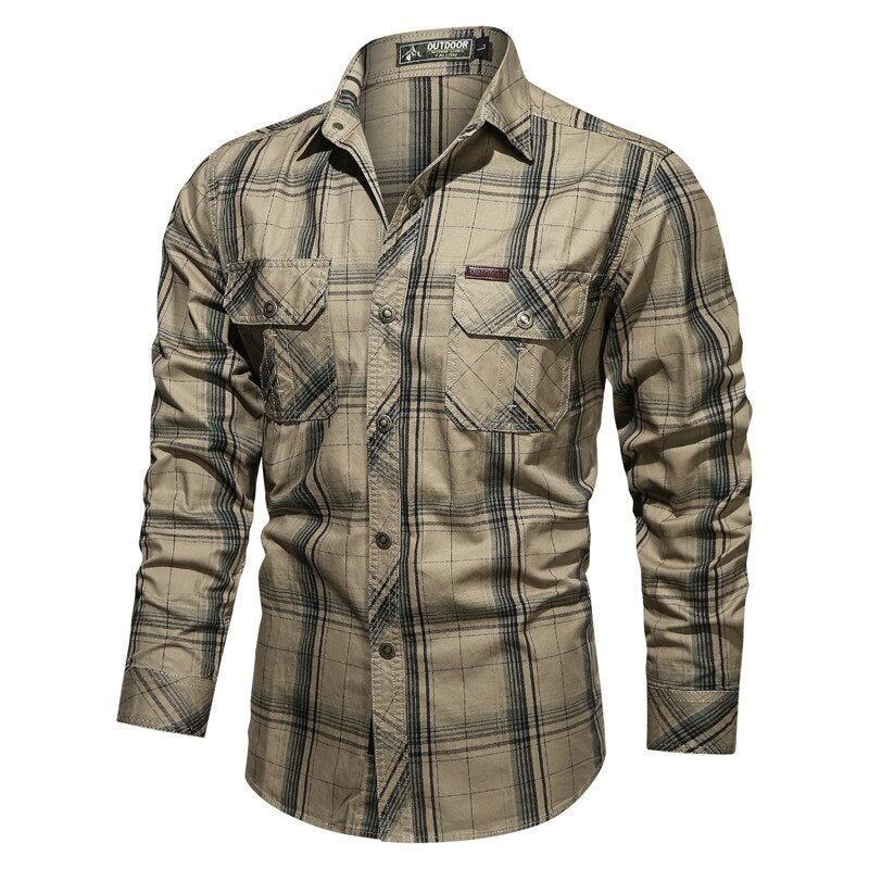Vinthentic Plaid Elegance Men's Shirt