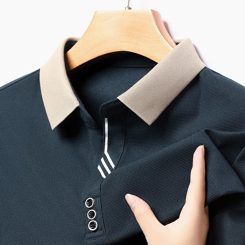 Barclay Premium Long Sleeve Waffle Polo