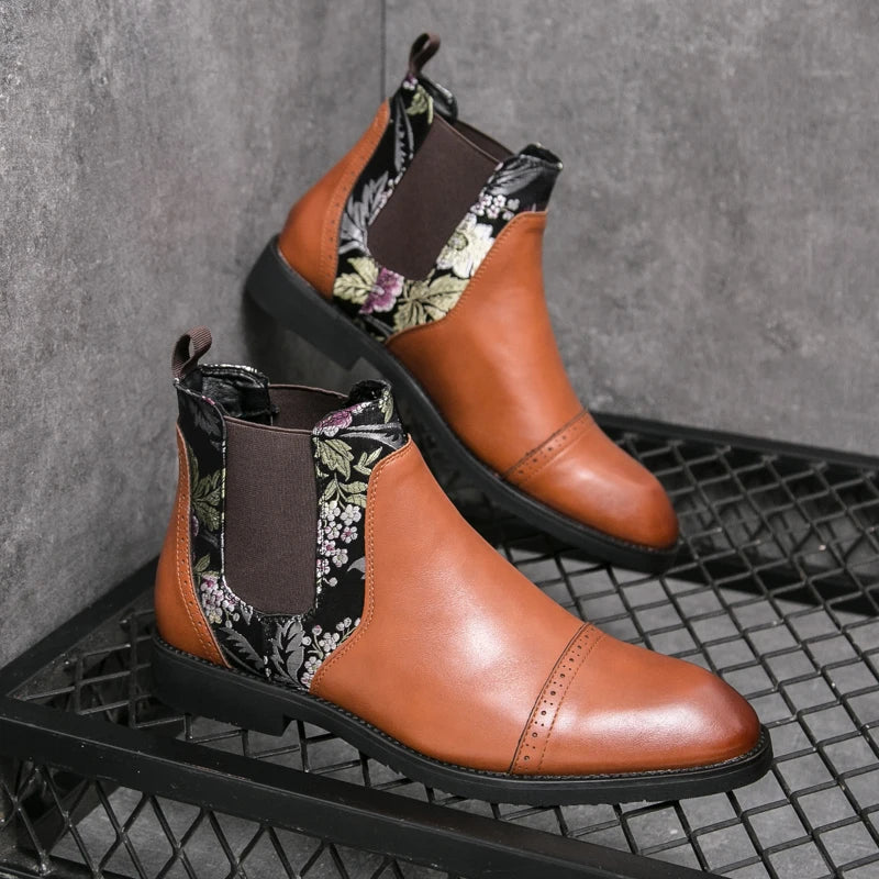 Pietro Bramante Embroidered Chelsea Boots